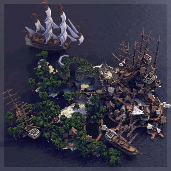 Shipwreck Shantyown Minecraft Marketplace Map Render 3