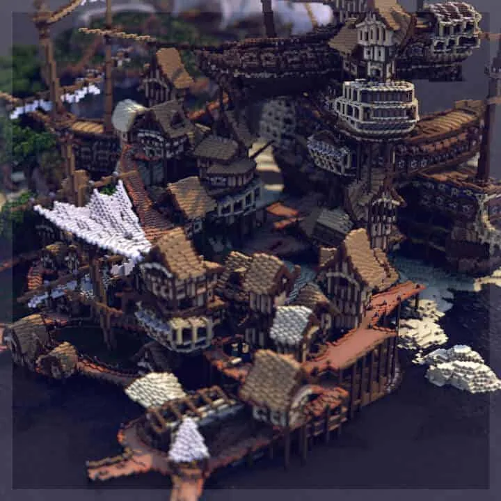 Shipwreck Shantyown Minecraft Marketplace Map Render 2