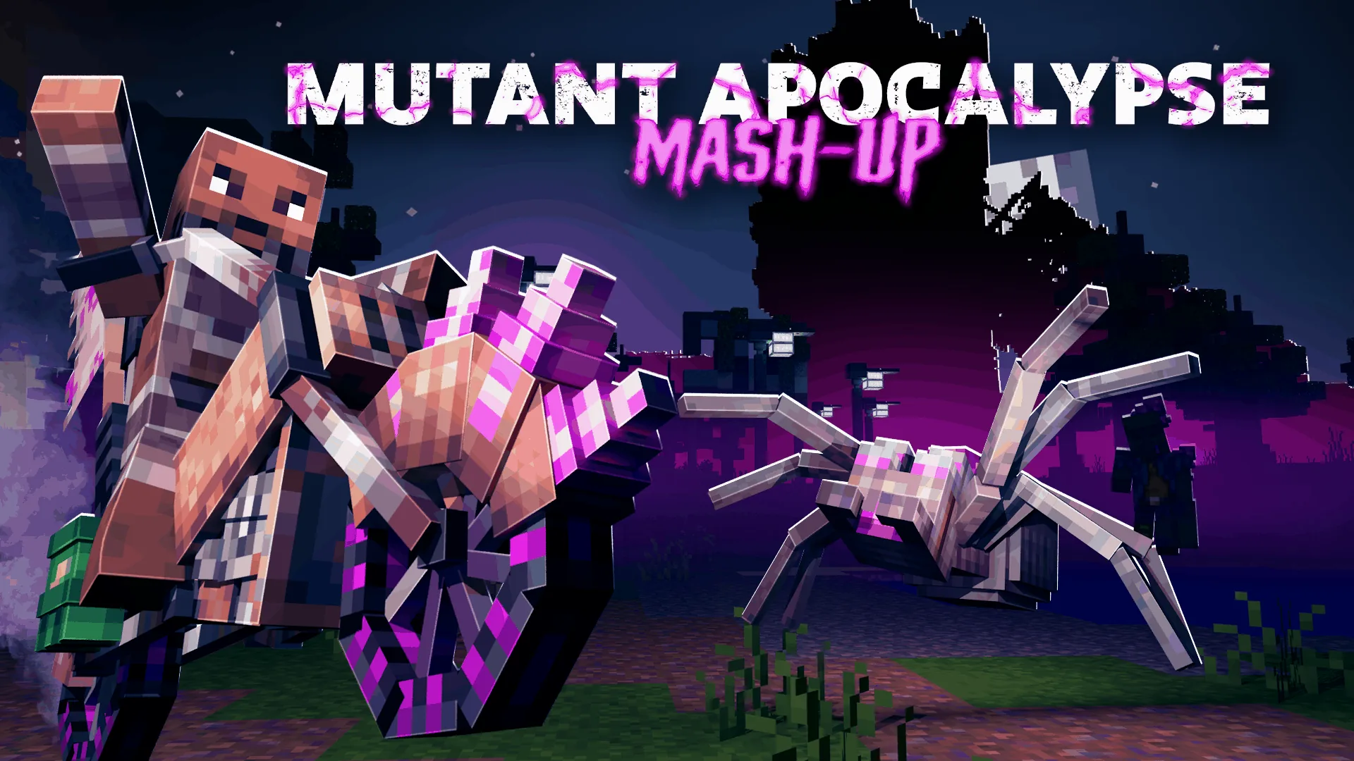 Mutant Apocalypse Mash-up Minecraft Marketplace Map Marketing Key Art