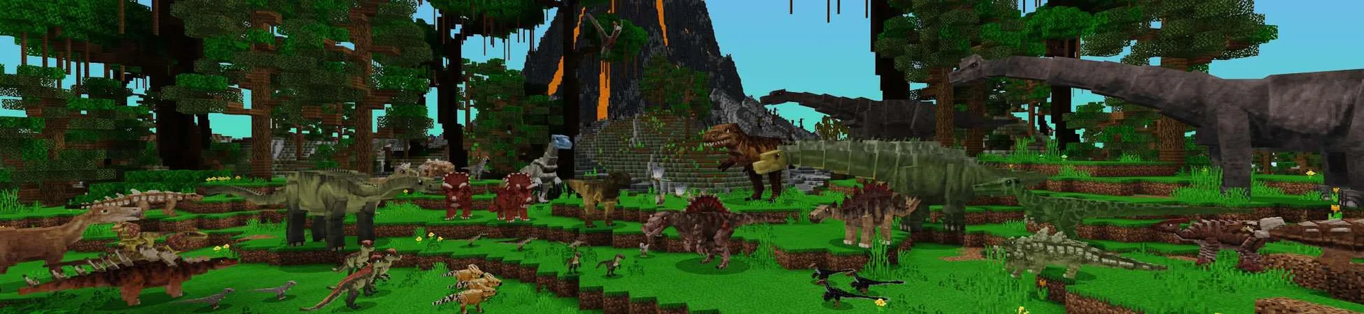 Dinosaurs Minecraft Map Panorama