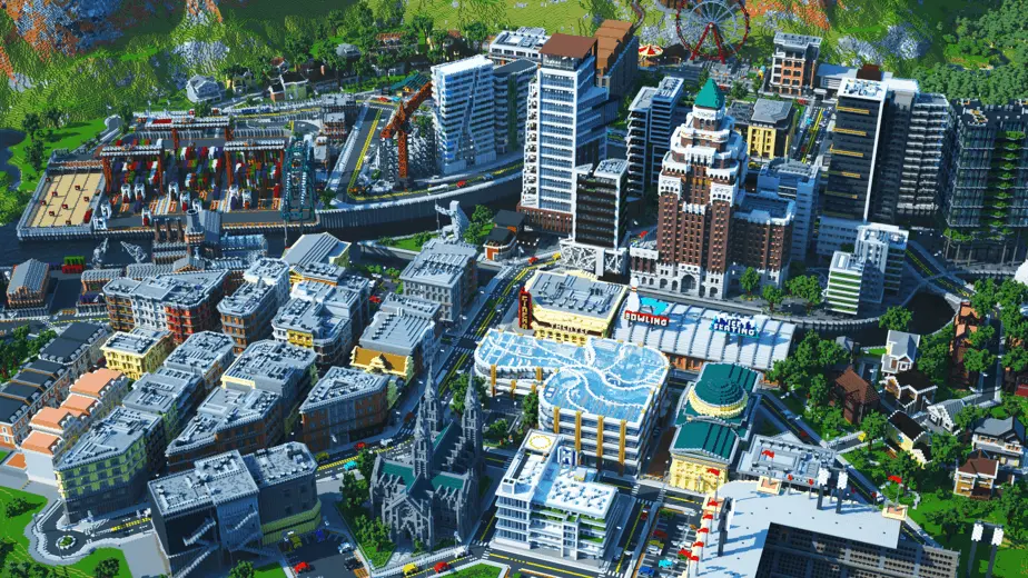 Tour the 'Minecraft' city that took 2 years to build