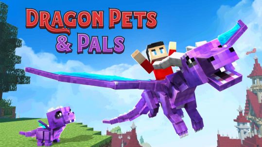 Dragon Pets and Pals Minecraft Marketplace Map Marketing Key Art